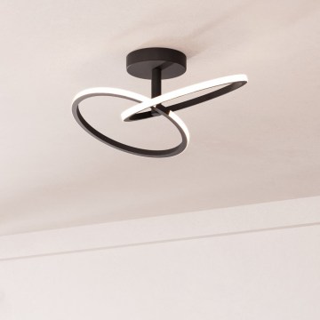 Eglo - Plafoniera LED/12W/230V 2700/4000/6500K nera