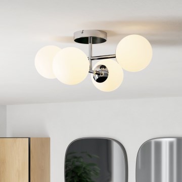 Eglo - Plafoniera LED da bagno a montaggio superficiale 4xG9/4,2W/230V IP44 cromo lucido