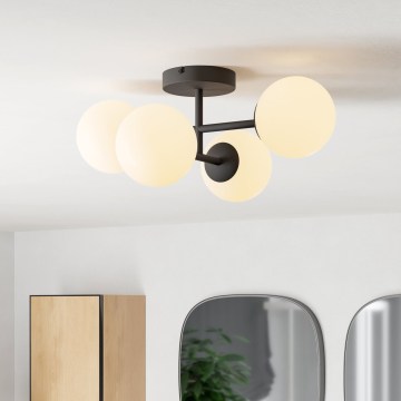 Eglo - Plafoniera LED da bagno a montaggio superficiale 4xG9/4,2W/230V IP44 nero