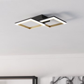 Eglo - Plafoniera LED dimmerabile LED/18,4W/230V 4000K nero/oro