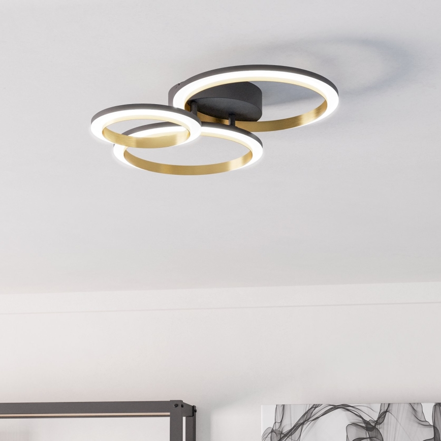 Eglo - Plafoniera LED dimmerabile LED/20W/230V 4000K nero/oro