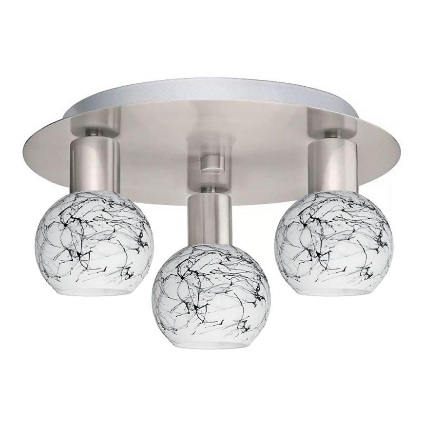 Eglo - Plafoniera LED MY CHOICE 3xE14/4W/230V cromo opaco/bianco/nero