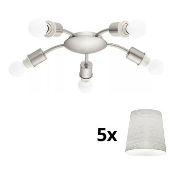 Eglo - Plafoniera LED MY CHOICE 5xE14/4W/230V  cromo opaco/color crema