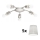 Eglo - Plafoniera LED MY CHOICE 5xE14/4W/230V  cromo opaco/color crema
