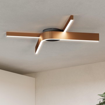 Eglo - Plafoniera LED RGBW dimmerabile 2xLED/18W/230V rame/nero