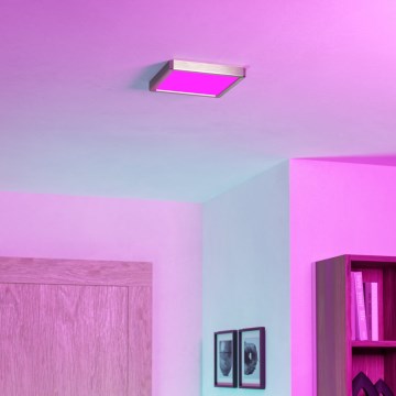 Eglo - Plafoniera LED RGBW dimmerabile per bagno LED/10,5W/230V 2700-6500K 22x22 cm IP44 cromo opaco