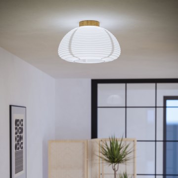 Eglo - Plafonnier 1xE27/40W/230V Ø 40 cm blanc/beige