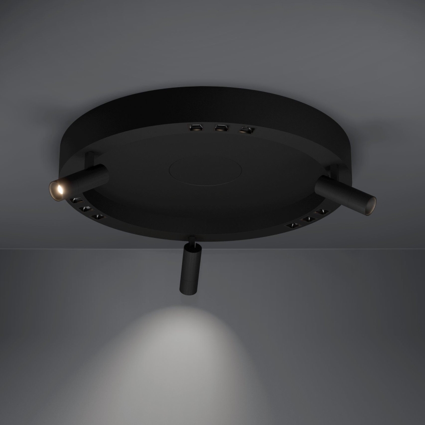 Eglo - Plafonnier à intensité variable 3xLED/8W/230V + 3xLED/8,5W 3000K noir + Télécommande