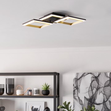 Eglo - Plafonnier à intensité variable LED/20W/230V 4000K noir/doré