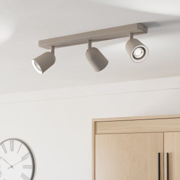 Eglo - Plafonnier à spots 3xGU10/10W/230V beige