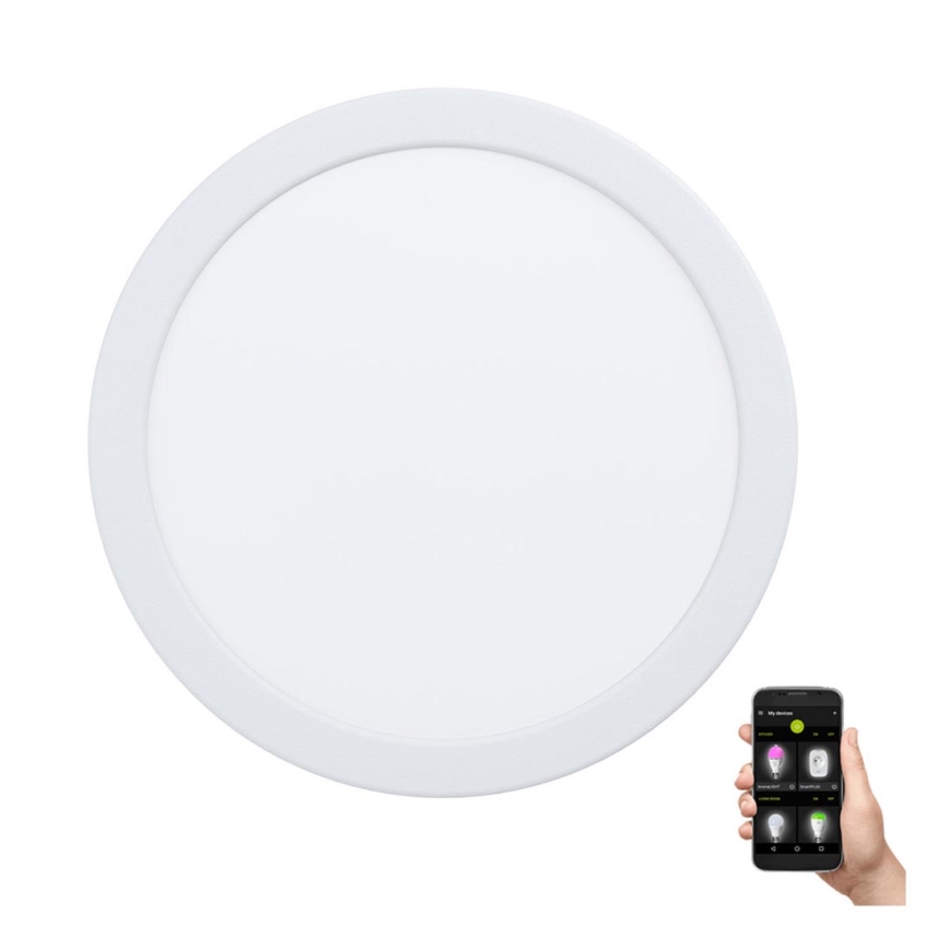 Eglo - Plafonnier encastré LED dimmable pour salle de bains LED/16,5W/230V IP44 ZigBee Ø 21,6 cm