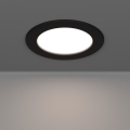 Eglo - Plafonnier encastré LED pour salle de bains, 6,3 W, 230 V, températures de couleur 2700/4000/6500 K, Ø 11,9 cm, IP44, noir