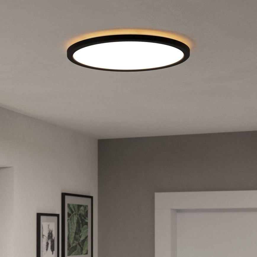 Eglo - Plafonnier extérieur à intensité variable LED/18,5W/230V 2700-6500K d. 38,9 cm IP44 noir + télécommande