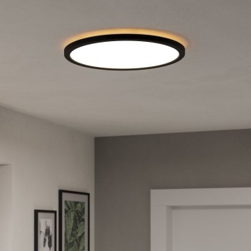 Eglo - Plafonnier extérieur RGBW à intensité variable LED/18,5W/230V 2700-6500K d. 38,9cm IP44 noir ZigBee