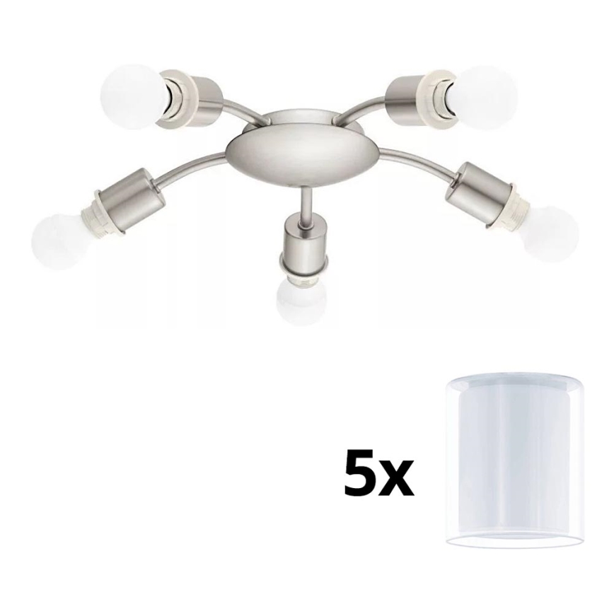 Eglo - Plafonnier LED MY CHOICE 5xE14/4W/230V  chrome mat/blanc