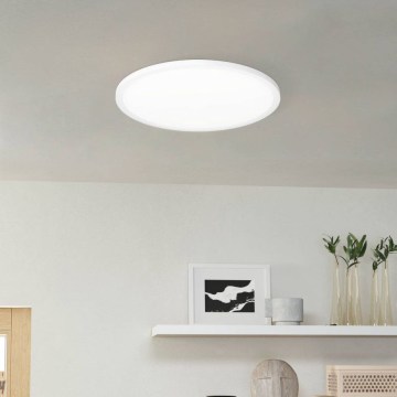Eglo - Plafonnier LED pour salle de bains, 20,2 W / 230 V, Ø 39 cm, IP54, blanc