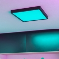 Eglo - Plafonnier LED RGBW dimmable pour salle de bains LED/13,5W/230V 2700-6500K 29,5x29,5 cm IP44 noir