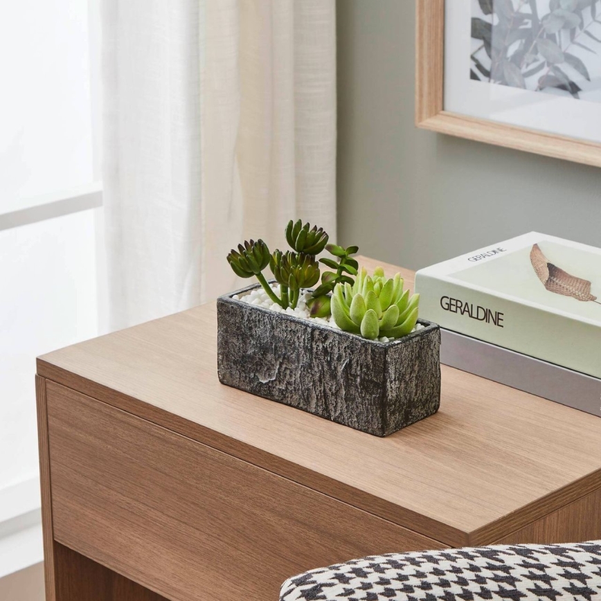 Eglo - Plante artificielle dans un pot de fleurs 14,5x17,8 cm succulent