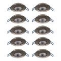 Eglo - Set 10× LED-Einbauleuchten LED/4,9W/230V 2700/4000/6500K Ø 9 cm matt-chrom