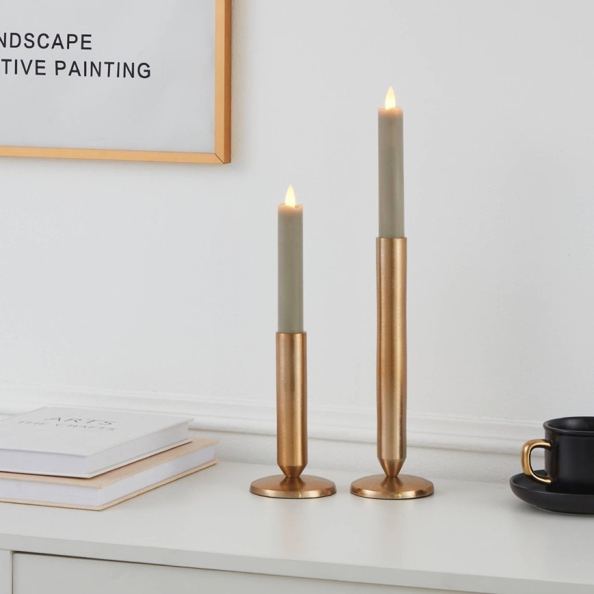 Eglo - SET 2x LED Candele LED/1xAAA 15 cm beige