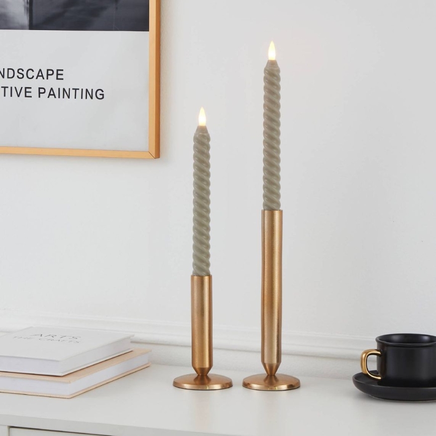Eglo - SET 2x LED Candele LED/1xAAA 24,5 cm beige