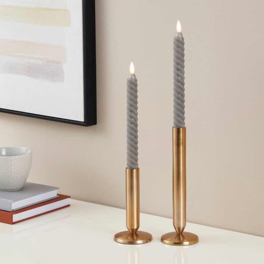 Eglo - SET 2x LED Candele LED/1xAAA 25 cm grigio