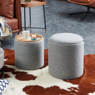 Eglo - SET 2x Sgabello diametro 34,5/39 cm grigio
