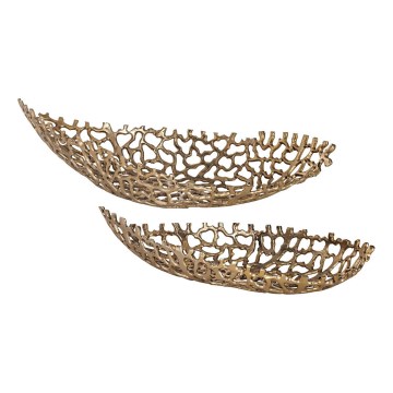 Eglo - SET 2x Vassoio decorativo 44/61 cm oro