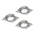 Eglo - SET 3pz Lampada LED da incasso PINEDA 1xLED/4,9W/230V