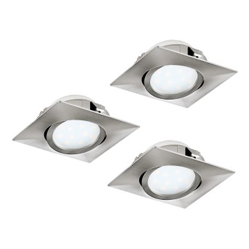 Eglo - SET 3pz Lampada LED da incasso PINEDA 1xLED/4,9W/230V