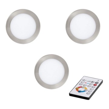Eglo - SET 3x dimmbare LED Einbauleuchte TINUS LED/11W/230V + Fernbedienung