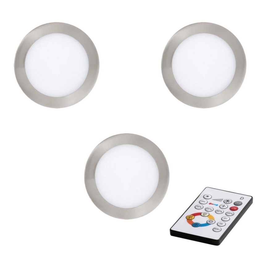 Eglo - SET 3x dimmbare LED Einbauleuchte TINUS LED/11W/230V + Fernbedienung