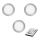 Eglo - SET 3x dimmbare LED Einbauleuchte TINUS LED/11W/230V + Fernbedienung