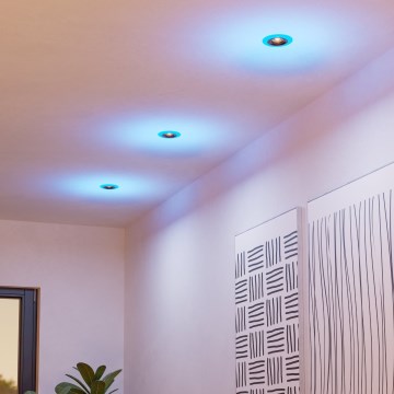 Eglo - SET 3x Dimmbare LED-RGBW-Einbauleuchte für Badezimmer 3xLED/3,8W/230V 2700-6500K IP44 + Fernbedienung