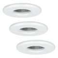 Eglo - SET 3x Lampada LED da bagno IGOA 1xGU10/3,3W/230V IP44