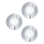 Eglo - SET 3x Lampada LED da incasso per bagni FUEVA 1xLED/2,8W/230V IP44 cromo lucido