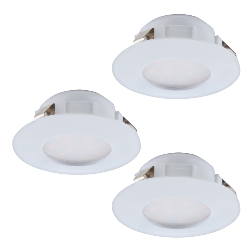 Eglo - SET 3x Lampada LED da incasso per bagni PINEDA 1xLED/4,9W/230V IP44