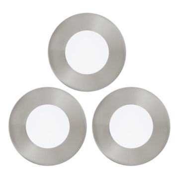 Eglo - Set 3x LED-Einbauleuchte FUEVA LED/2,7W/230V Ø 8,5 cm