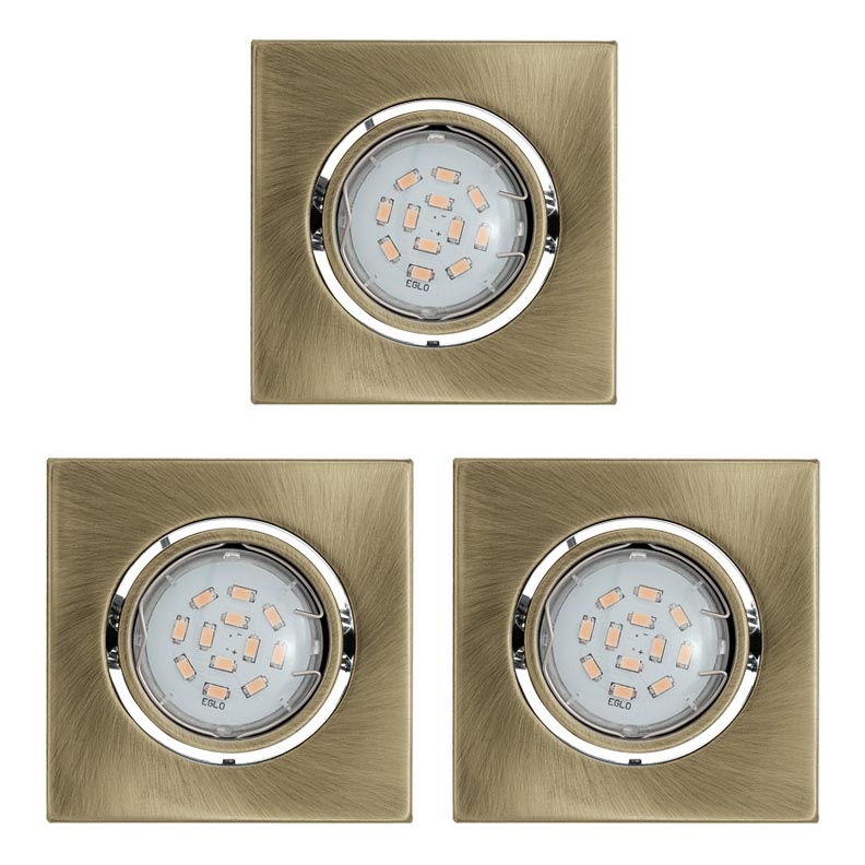 Eglo - SET 3x LED-Einbauleuchte IGOA 3xGU10/5W/230V