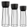 Eglo - SET 3x Vaso da fiori in metallo nero