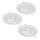 Eglo - SET 3xLED Lampada da incasso per bagno 1xGU10/4W/230V IP44 bianco