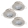 Eglo - SET 3xLED Lampada da incasso per bagno 1xGU10/4W/230V IP44 cromo opaco