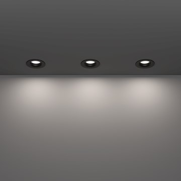 Eglo - Set da 3 faretti da incasso per bagno a LED/4,9W/230V 2700/4000/6500K Ø 8,8 cm IP65 nero