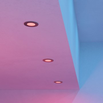 Eglo - Set da 3 faretti LED RGBW dimmerabili per bagno, LED/2,8W/230V, 2700-6500K, Ø 8,8 cm, IP44, cromo satinato