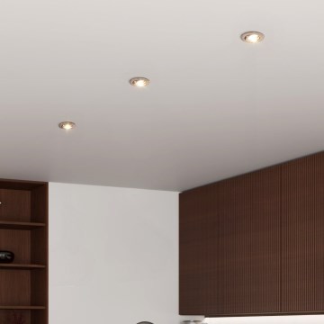 Eglo - Set di 3 faretti LED da incasso, 1x GU10/4,5W/230V, cromo opaco