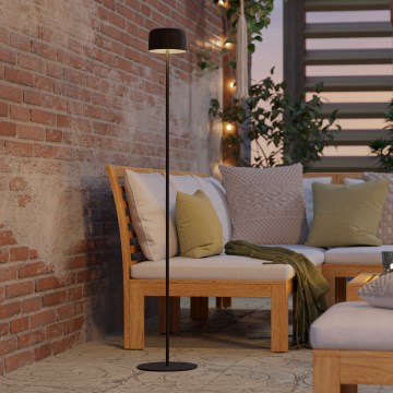 Eglo - Solar-aufladbare LED-Touch-Stehlampe LED/2,8W/3,7V 1800 mAh IP44 schwarz