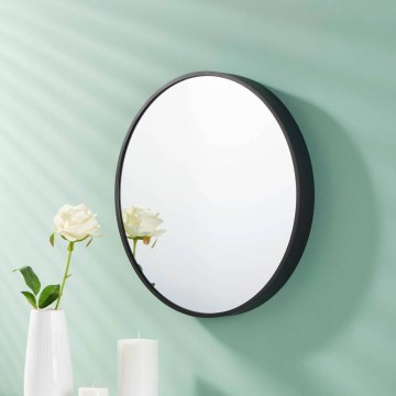 Eglo - Specchio da parete diametro 40 cm nero