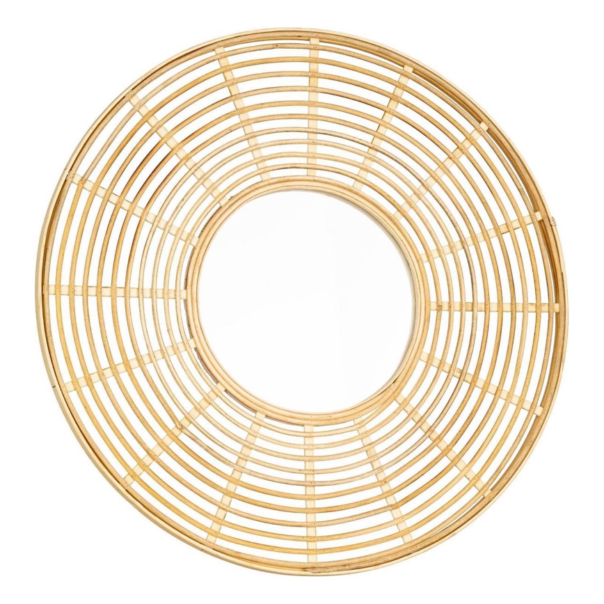 Eglo - Specchio da parete diametro 55 cm bambù