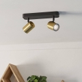 Eglo - Spot de salle de bains 2x GU10/5W/230V IP44 noir/doré