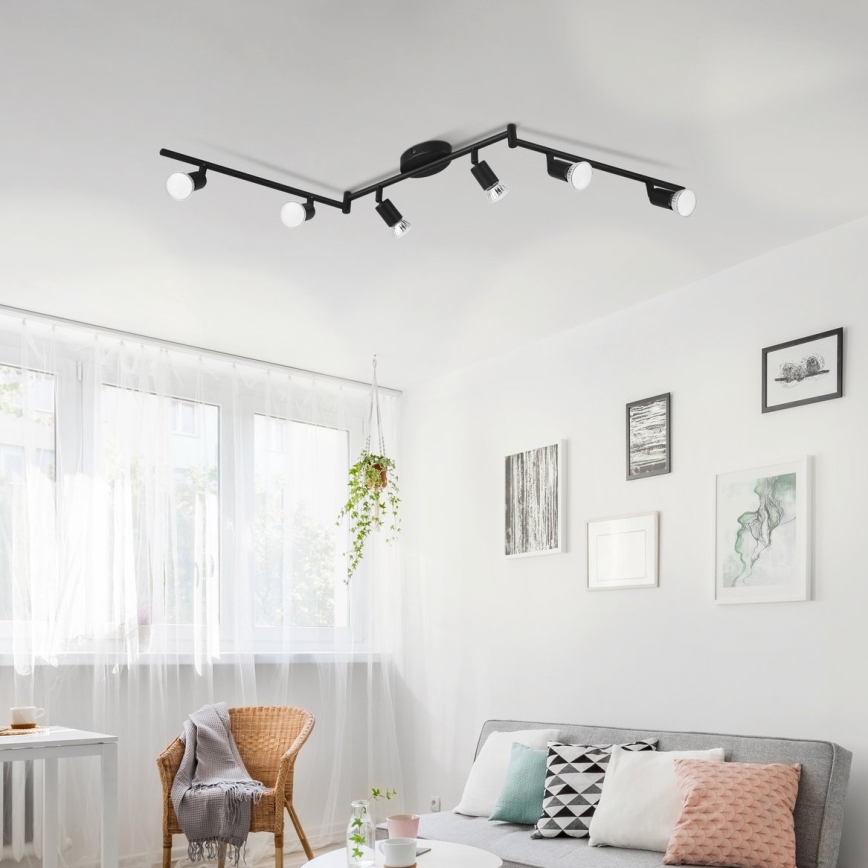 Eglo - Spot LED 6xGU10/2,8W/230V 3000K noir